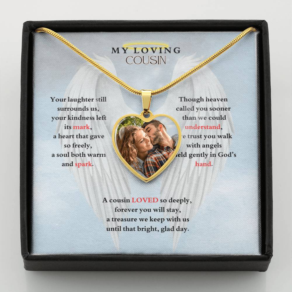 IN LOVING MEMORY OF MY LOVING COUSIN HEART NECKLACE