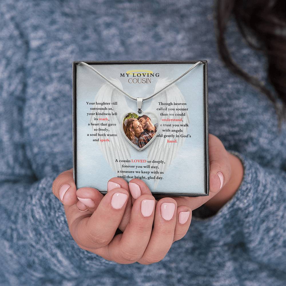 IN LOVING MEMORY OF MY LOVING COUSIN HEART NECKLACE