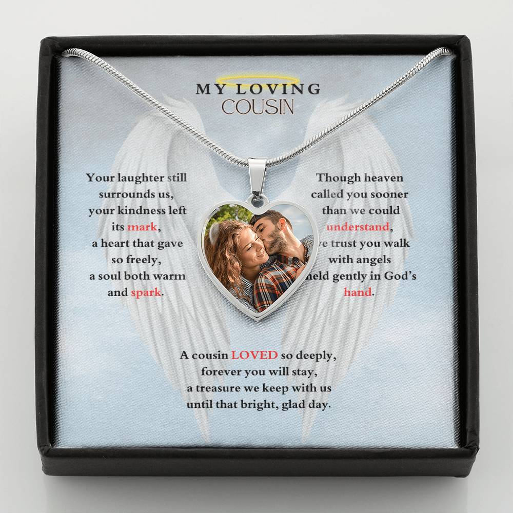 IN LOVING MEMORY OF MY LOVING COUSIN HEART NECKLACE