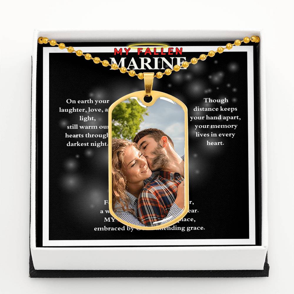 MY FALLEN MARINE DOG TAG NECKLACE