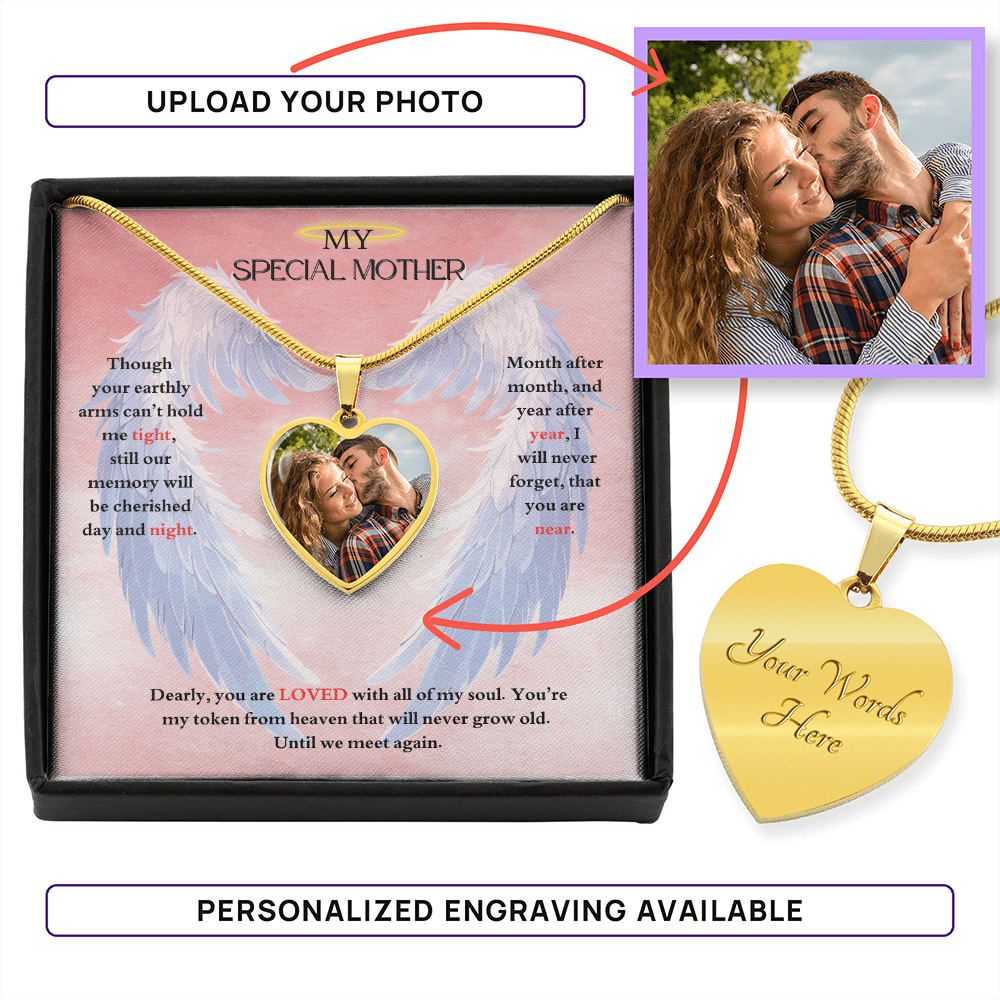 IN LOVING MEMORY OF MY SPECIAL MOTHER HEART NECKLACE