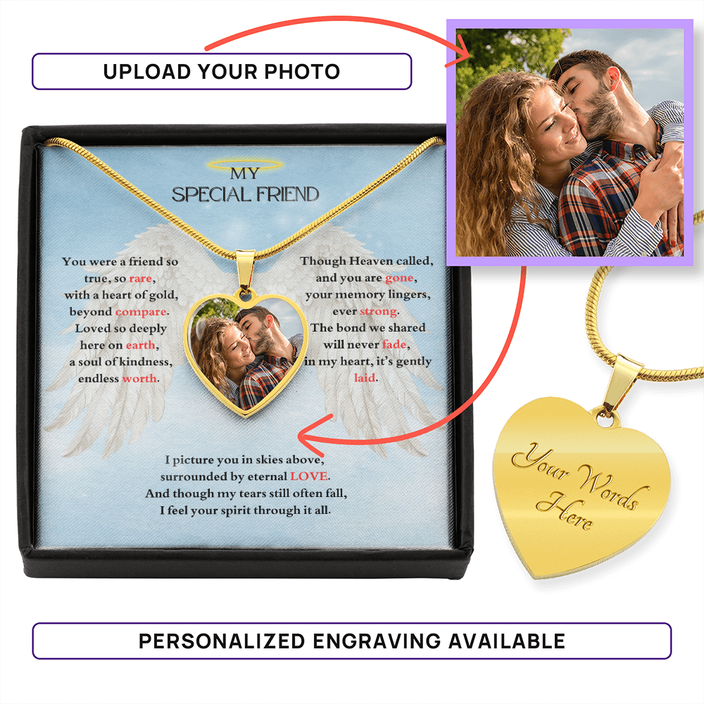 IN LOVING MEMORY OF MY SPECIAL FRIEND HEART NECKLACE
