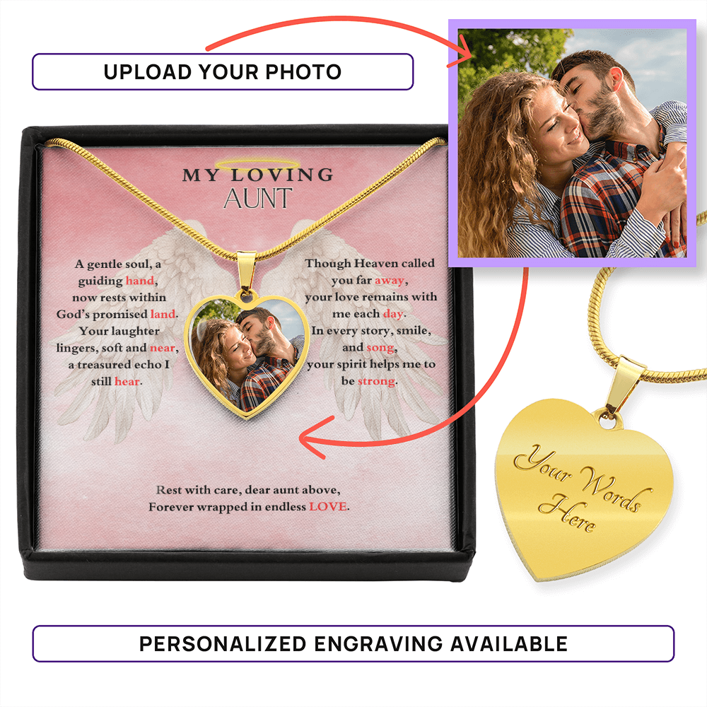IN LOVING MEMORY OF MY LOVING AUNT HEART NECKLACE