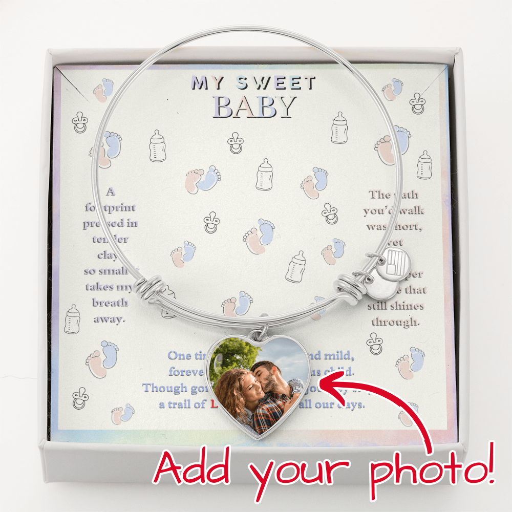 ZARA MY SWEET BABY MESSAGE HEART BANGLE