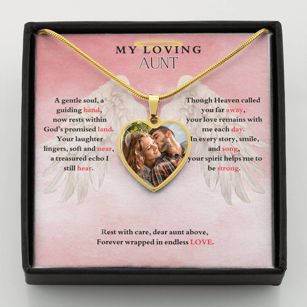 IN LOVING MEMORY OF MY LOVING AUNT HEART NECKLACE