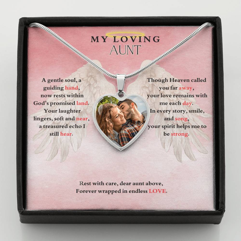 IN LOVING MEMORY OF MY LOVING AUNT HEART NECKLACE