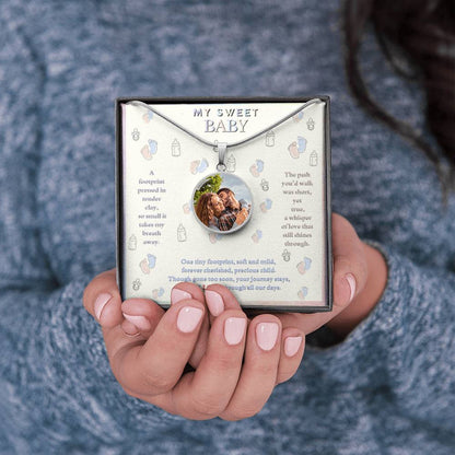 ZARA MY SWEET BABY MESSAGE CIRCLE NECKLACE