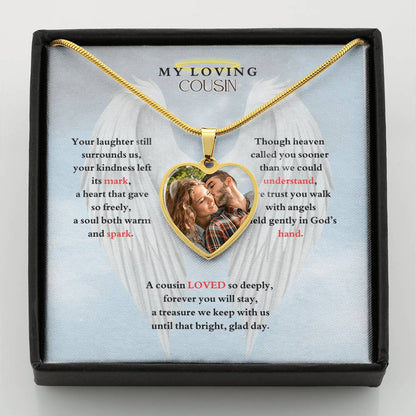 IN LOVING MEMORY OF MY LOVING COUSIN HEART NECKLACE