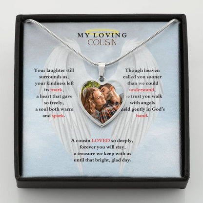 IN LOVING MEMORY OF MY LOVING COUSIN HEART NECKLACE