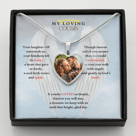 IN LOVING MEMORY OF MY LOVING COUSIN HEART NECKLACE