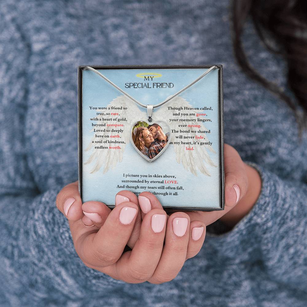 IN LOVING MEMORY OF MY SPECIAL FRIEND HEART NECKLACE
