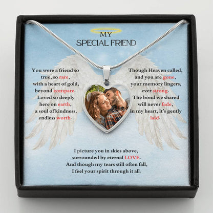 IN LOVING MEMORY OF MY SPECIAL FRIEND HEART NECKLACE