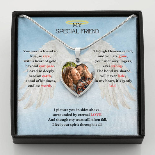IN LOVING MEMORY OF MY SPECIAL FRIEND HEART NECKLACE
