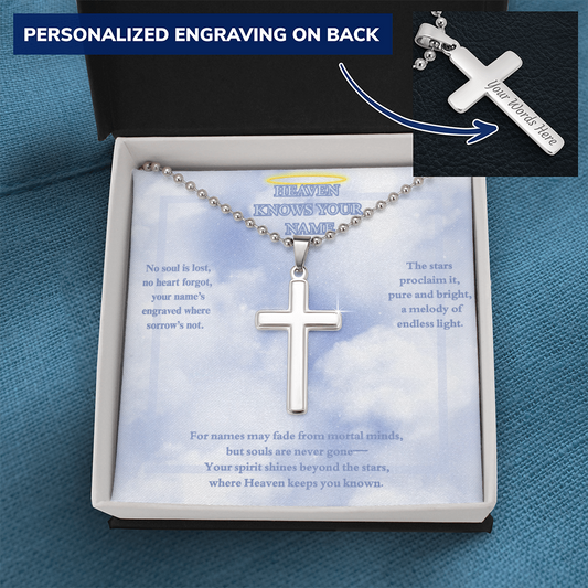 MEMORIAL PERSONALIZED CROSS NECKLACE