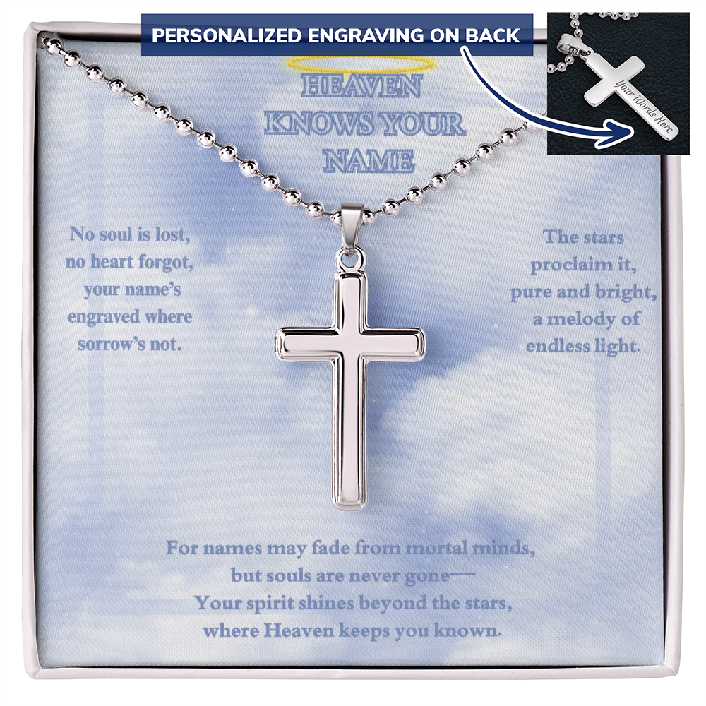 MEMORIAL PERSONALIZED CROSS NECKLACE