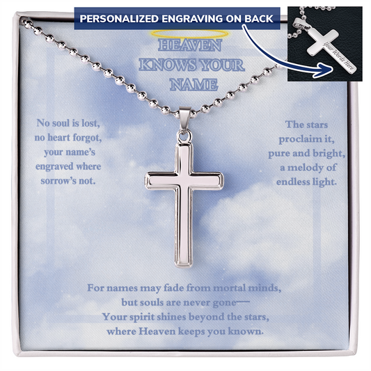MEMORIAL PERSONALIZED CROSS NECKLACE