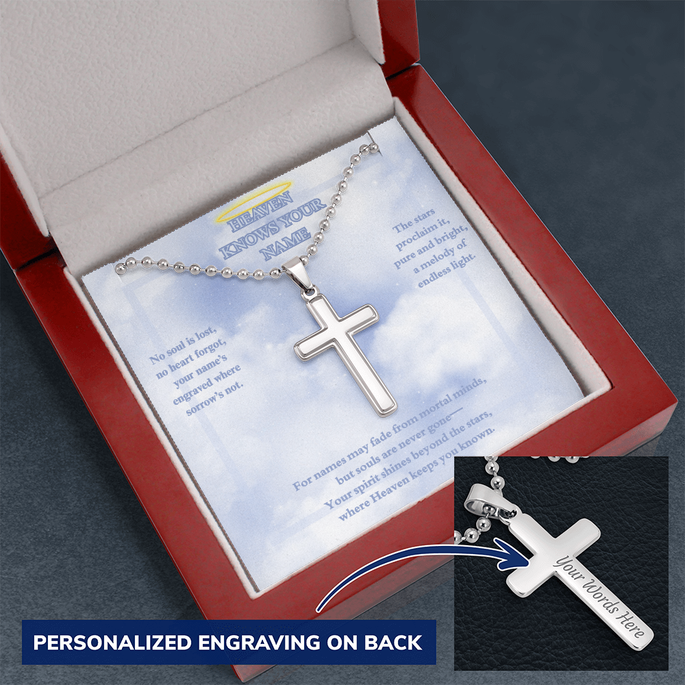 MEMORIAL PERSONALIZED CROSS NECKLACE