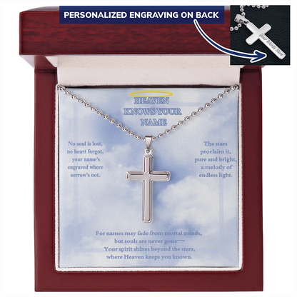 MEMORIAL PERSONALIZED CROSS NECKLACE