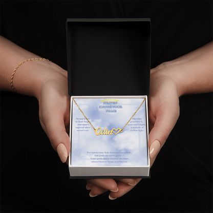 MEMORIAL PERSONALIZED HEART NAME NECKLACE