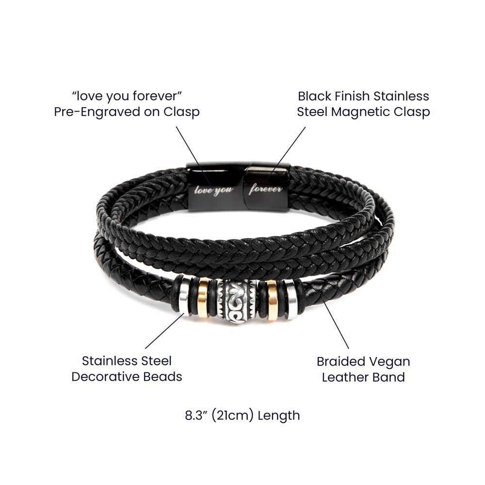 WITH LOVE KAGE MEN'S "LOVE YOU FOREVER" BRACELET