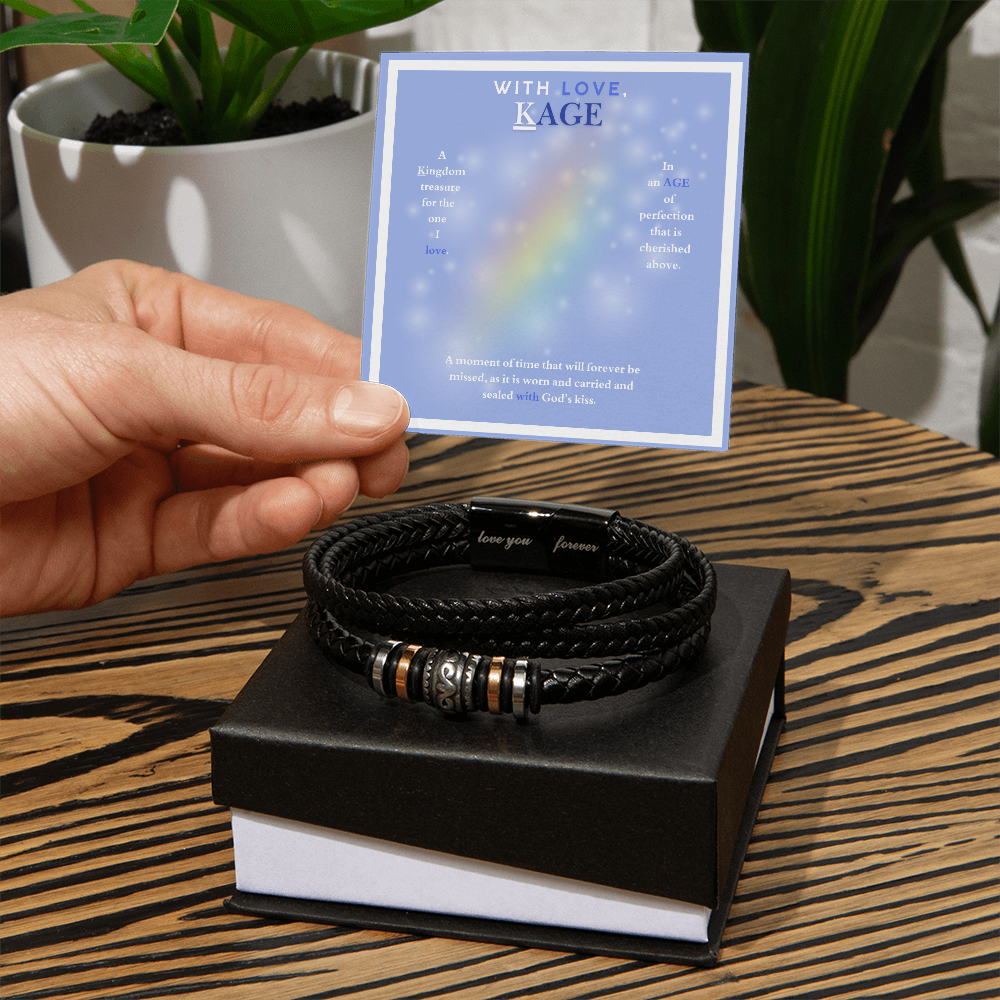 WITH LOVE KAGE MEN'S "LOVE YOU FOREVER" BRACELET