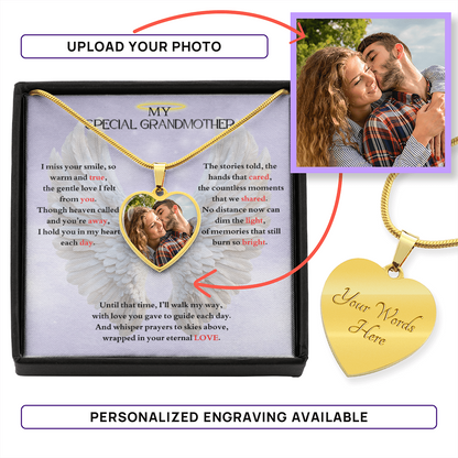 IN LOVING MEMORY OF MY SPECIAL GRANDMOTHER HEART NECKLACE