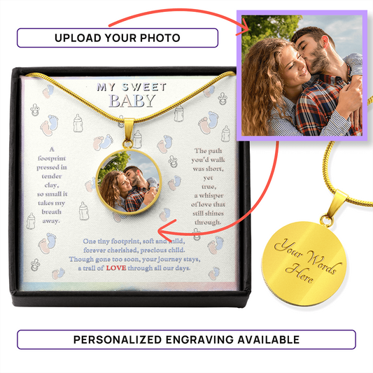 ZARA MY SWEET BABY MESSAGE CIRCLE NECKLACE