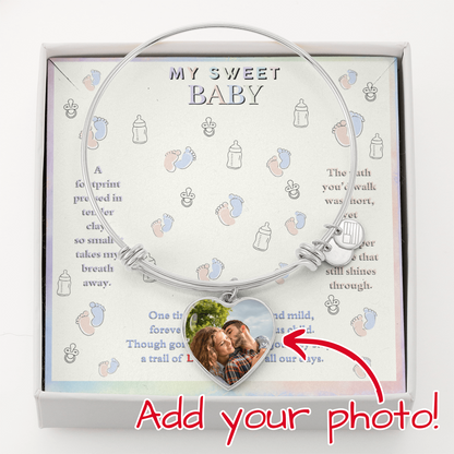 ZARA MY SWEET BABY MESSAGE HEART BANGLE