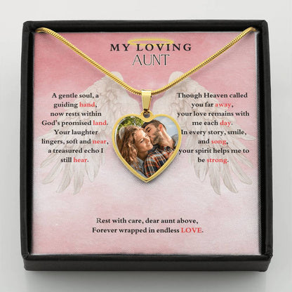 IN LOVING MEMORY OF MY LOVING AUNT HEART NECKLACE