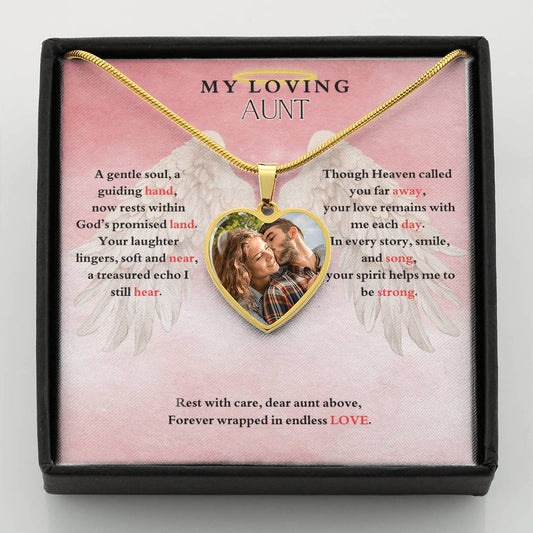 IN LOVING MEMORY OF MY LOVING AUNT HEART NECKLACE