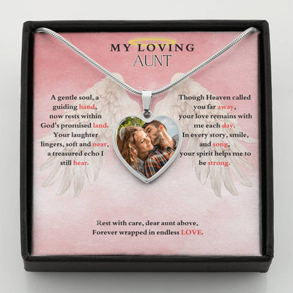 IN LOVING MEMORY OF MY LOVING AUNT HEART NECKLACE
