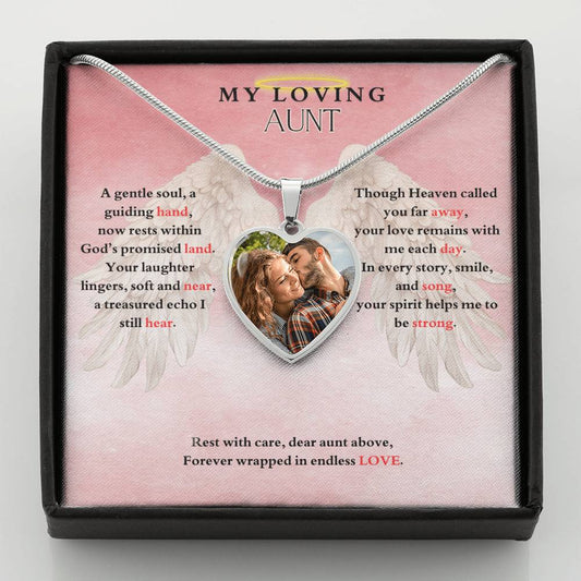 IN LOVING MEMORY OF MY LOVING AUNT HEART NECKLACE
