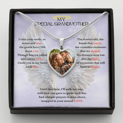 IN LOVING MEMORY OF MY SPECIAL GRANDMOTHER HEART NECKLACE